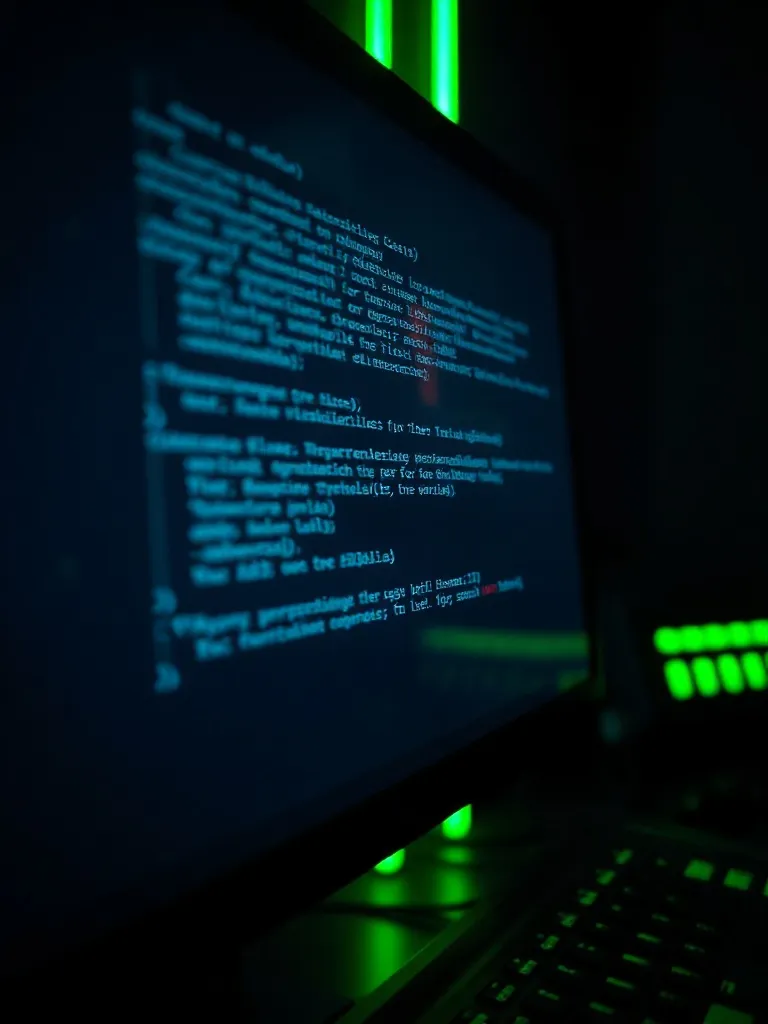 A close-up high-quality photo of a computer screen showing c